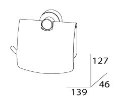 Держатель туалетной бумаги с крышкой Fbs NOS 055