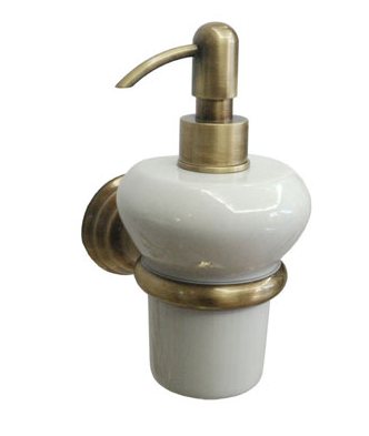 Дозатор жидкого мыла настенный керамический в цвете бронза Bagno & Associati Canova, CA12892