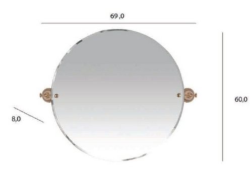 Зеркало круглое 60 см. Tiffany World серия Harmony (бронза) TWHA023