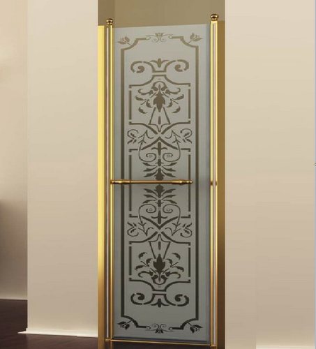 Душевая дверь Romance Collection Bristol BL.S3.80.REV.FGTP.BR профиль бронза стекло с узором