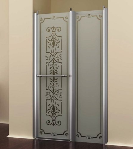 Душевая дверь Romance Collection Bristol BL.S2.120.REV.FGTP.CR профиль хром стекло с узором