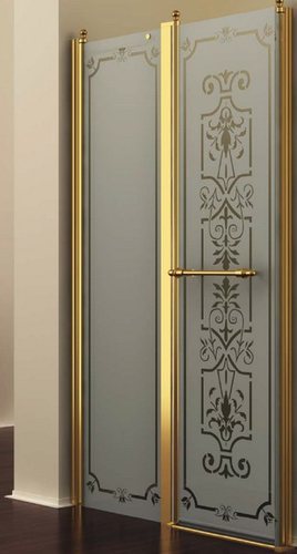 Душевая дверь Romance Collection Bristol BL.S2.120.REV.FGTP.BR профиль бронза стекло с узором