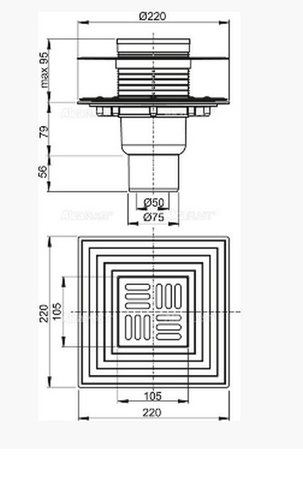 Трап для душа AlcaPlast APV2324