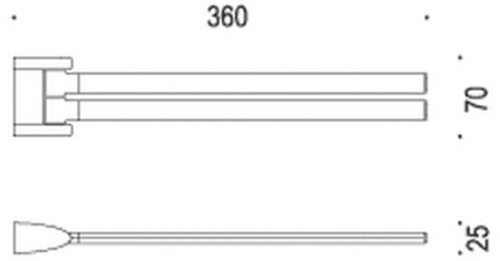 Двойной полотенцедержатель Colombo LINK арт. B2413 36 см