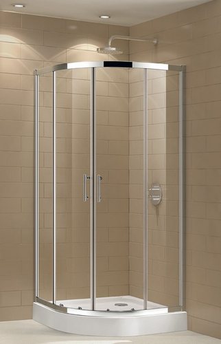 Душевой уголок Cezares Eco-R-2 80х80 см, стекло прозрачное, профиль глянцевый хром. 