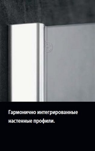 Маятниковая душевая дверь с фиксированными панелями Kermi Pasa XP PX 1GR/L в размере 150 см