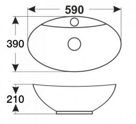 Раковина накладная Melana 7167