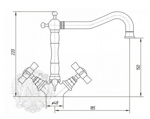 Смеситель Migliore Princeton ML.PRN-834.CR  для раковины хром