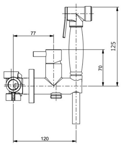 Гигиенический душ Webert EL870303560 PVC черный матовый