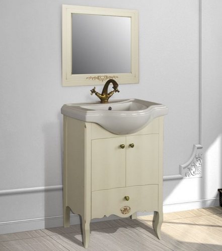 Тумба с раковиной Tessoro Perla 65 цвет слоновая кость