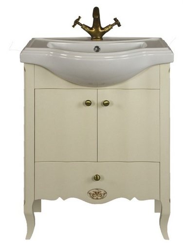 Тумба с раковиной Tessoro Perla 65 цвет слоновая кость