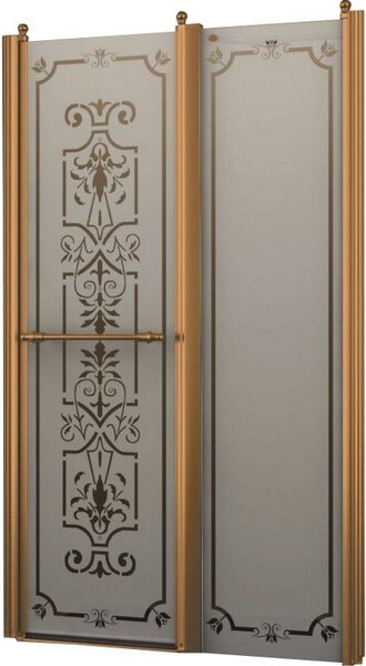 Душевая дверь Romance Collection Bristol BL.S2.120.REV.FGTP.BR профиль бронза стекло с узором