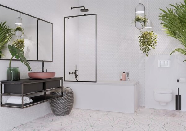 Шторка на ванну Radaway Idea Black PNJ II Frame 90