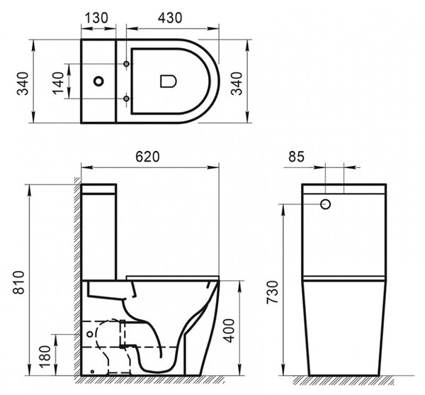 Унитаз BelBagno Sfera-R BB2128CPR / BB2128T напольный безободковый
