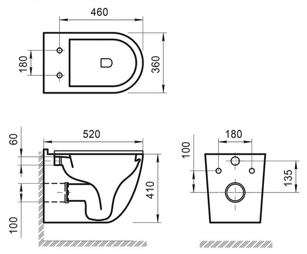 Унитаз BelBagno SENSO-R BB017CHR подвесной безободковый