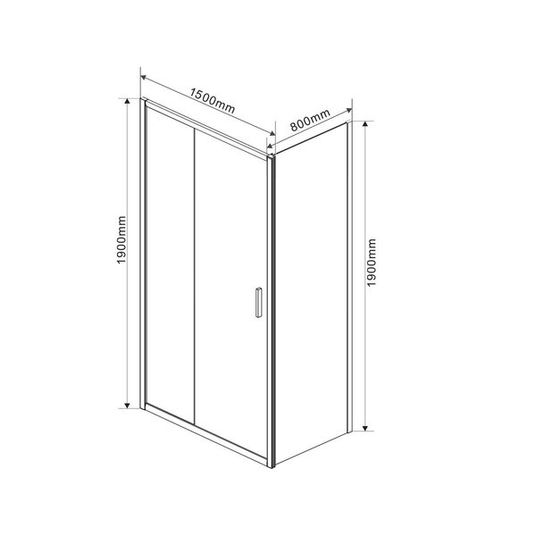 Душевой уголок Vincea Garda VSR-1G8015CL 150х80 стекло прозрачное