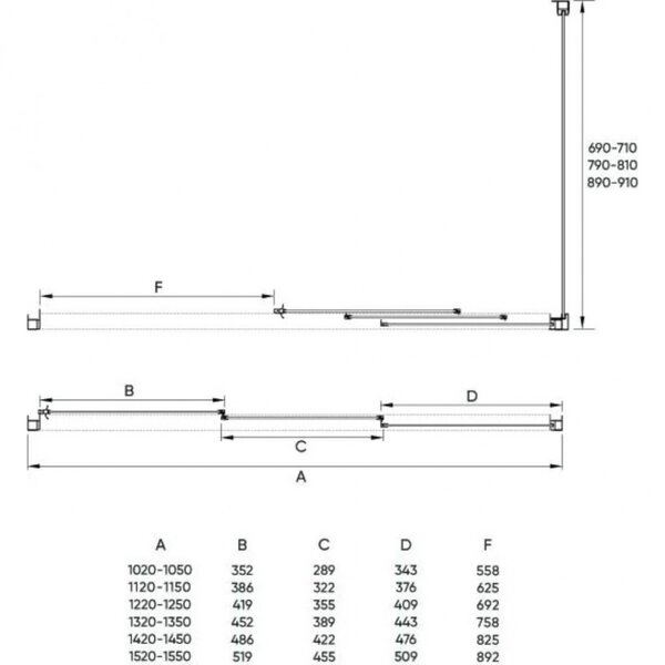 Душевой уголок Veconi RV031-14090-01-C5 140х90 стекло прозрачное