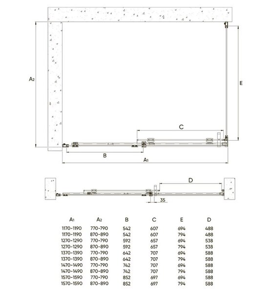 Душевой уголок Veconi RV071-14090PR-01-19C4 140х90 стекло прозрачное