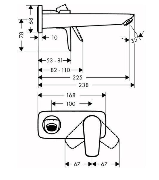 Смеситель Hansgrohe Talis E 71734340 для раковины шлифованный черный