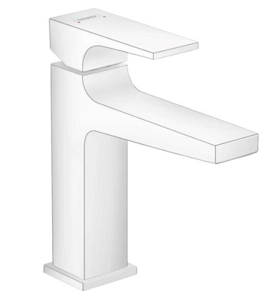Смеситель Hansgrohe Metropol 32507700 для раковины белый матовый