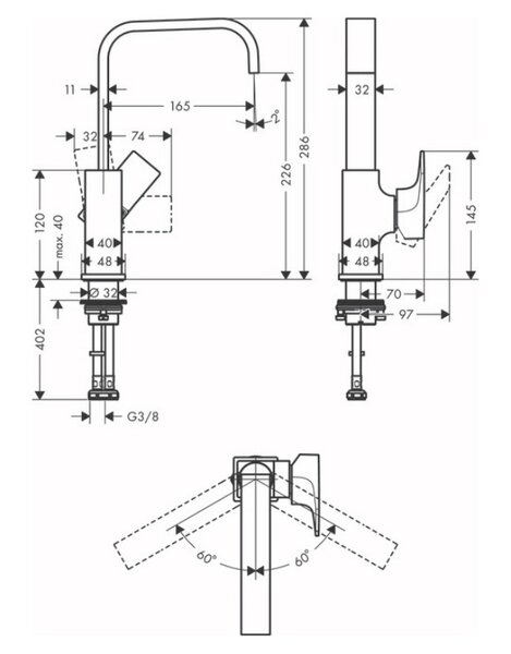 Смеситель Hansgrohe Metropol 32511990 для раковины полированное золото
