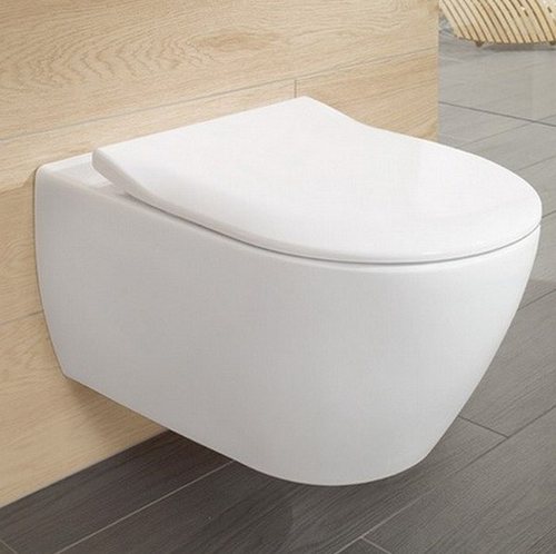 Унитаз подвесной Villeroy&Boch Subway 2.0 5614R2R1 alpin безободковый с сидением в комплекте