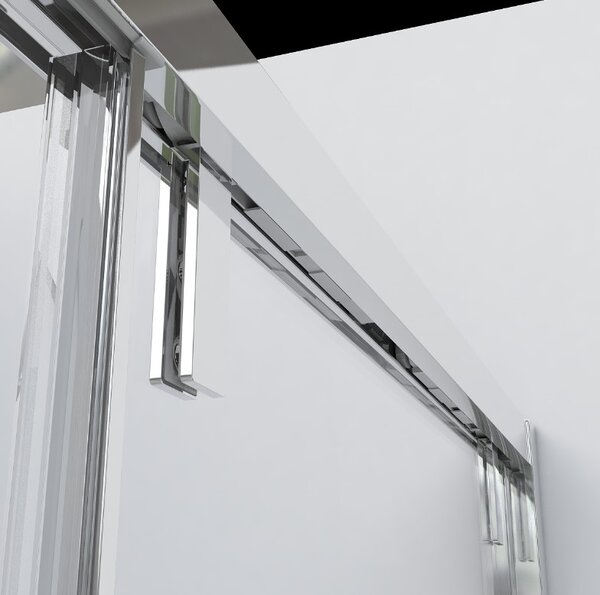 Душевая дверь Vincea Лугано (Lugano) VDS-1L130CLB-1 130x195 см, профиль черный матовый. Размер регулировки 1280-1320 мм