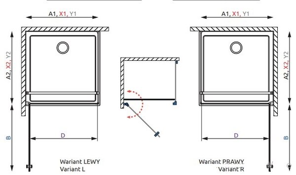 Душевой уголок Radaway Eos KDJ 90х90