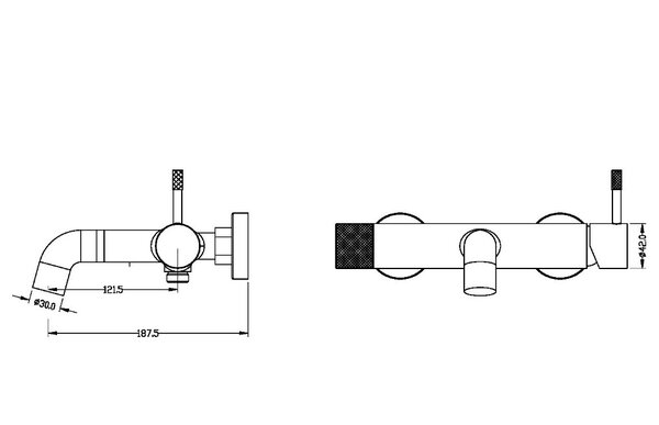 Смеситель Boheme Uno 463-SGM Shine Gun Metall для ванны