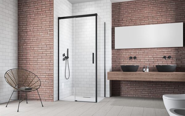 Душевой уголок Radaway Idea Black KDJ 160х120 профиль черный матовый
