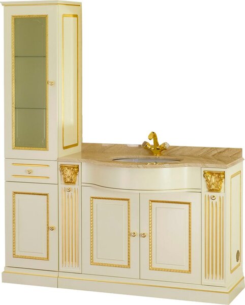 Тумба с раковиной и пеналом Migliore Ravenna 27064 L, avorio 161х59 см