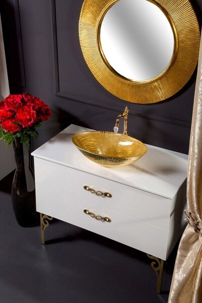 Зеркало Armadi Art NeoArt Shine золото, диаметр 82 см