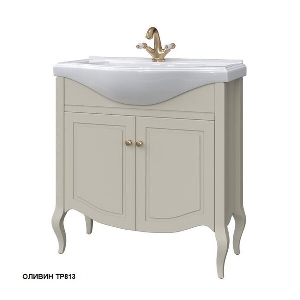 Тумба с раковиной Caprigo Verona-h 80 оливен, 2 двери