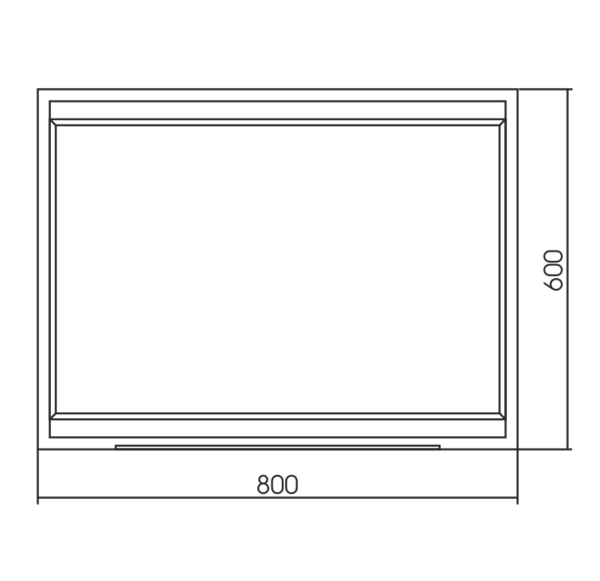 Зеркало с полкой Silver mirrors Челси (LED-00002373)