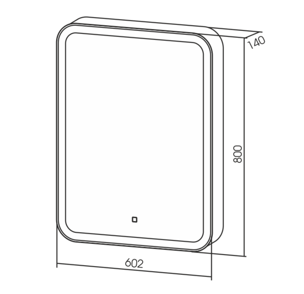 Зеркало-шкаф Silver mirrors Фиджи Flip 60 (LED-00002472)