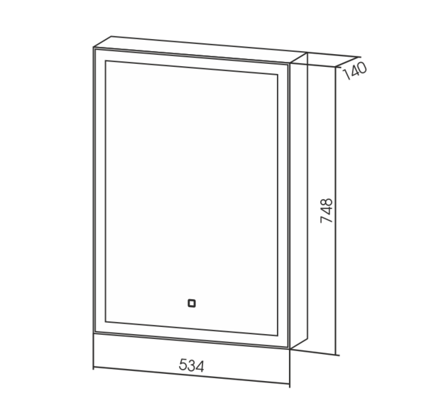 Зеркало-шкаф Silver mirrors Киото Flip 50 (LED-00002473)