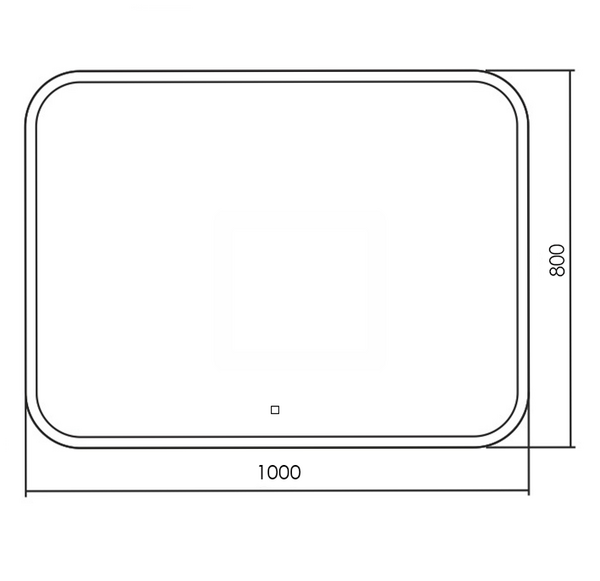 Зеркало Silver mirrors Stiv neo 1000х800 (LED-00002425)