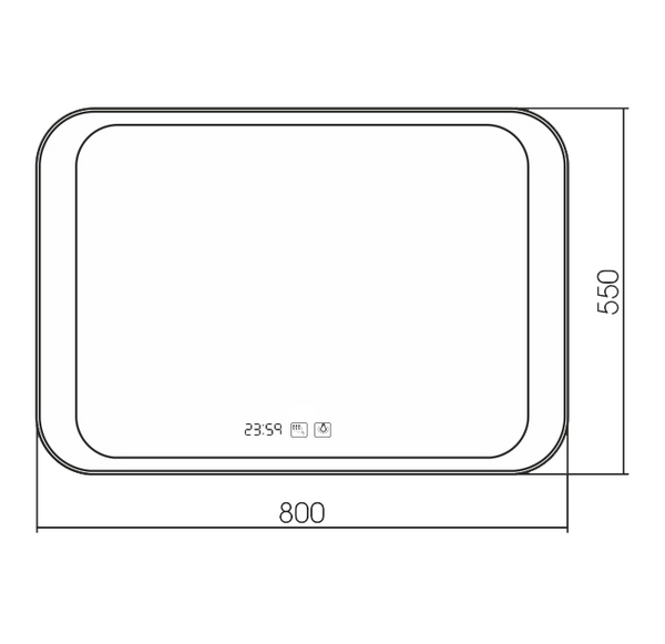 Зеркало Silver mirrors Indigo neo (LED-00002406)