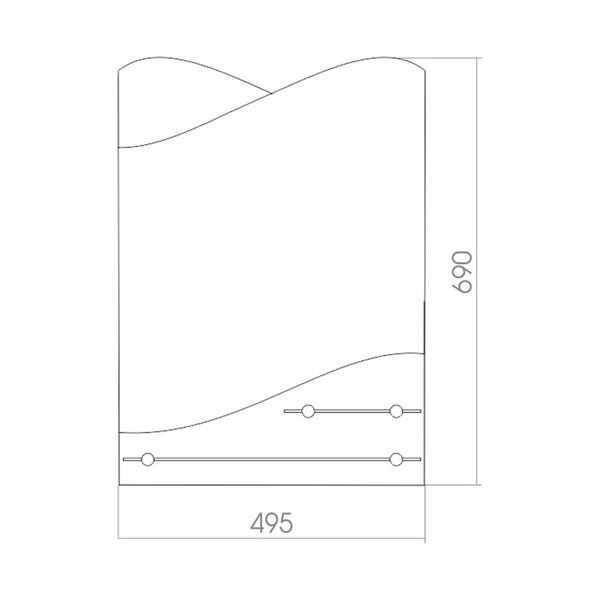 Зеркало без подсветки MIXLINE Версаль 495*690 (525001)