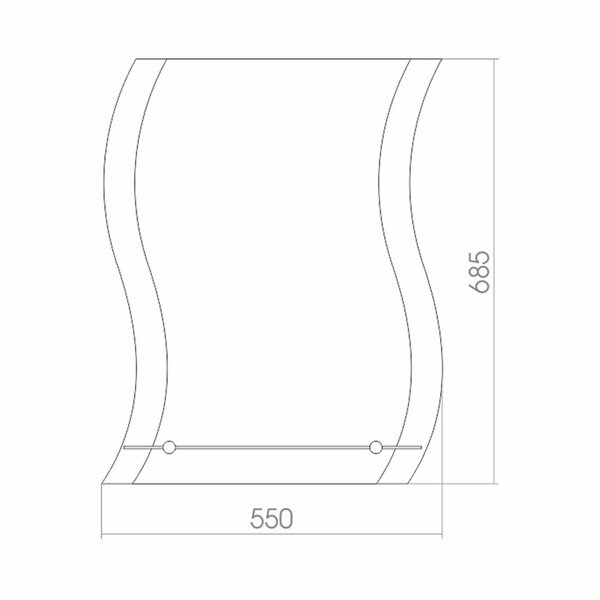 Зеркало без подсветки MIXLINE Элегия 550*685 (525381)