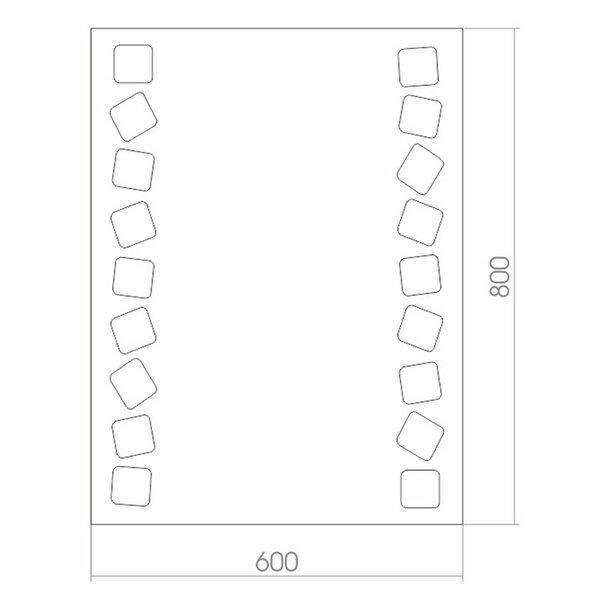 Зеркало с подсветкой MIXLINE Карат 600*800 (525404)