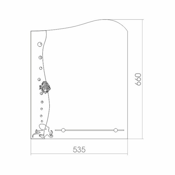 Зеркало без подсветки MIXLINE Бриз 535*660 (525461)