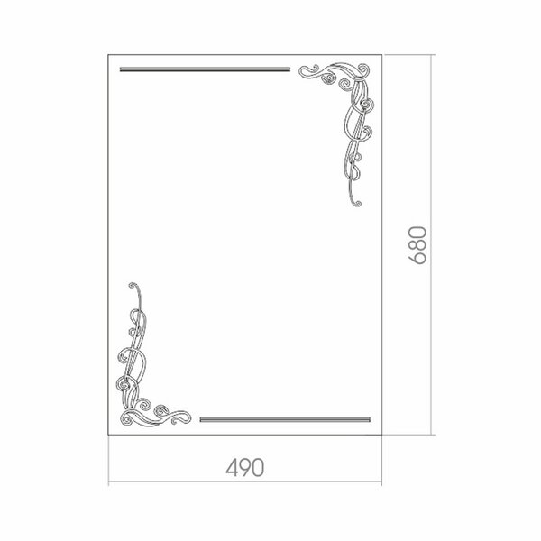 Зеркало без подсветки MIXLINE Винтаж 490*680 (525008)