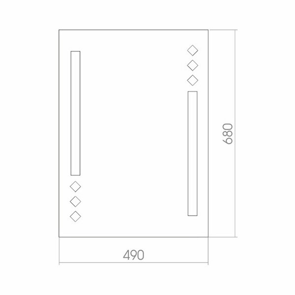 Зеркало без подсветки MIXLINE Колизей 490*680 (525456)
