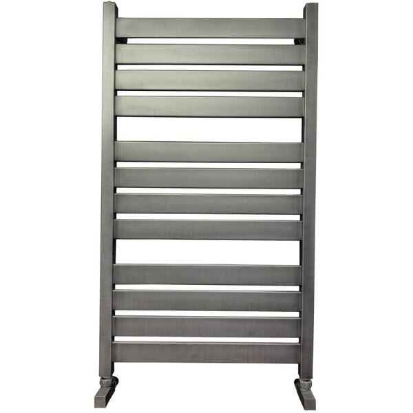 Полотенцесушитель Ника MODERN ЛМ-7 100/50 Matt Antique Silver с вентилями (комплект люкс)