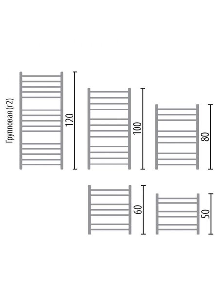 Полотенцесушитель Ника CLASSIC ЛП (Г2) ВП 60/40
