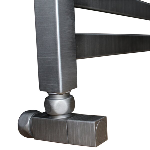 Полотенцесушитель Ника MODERN ЛМ-6 100/50 Matt Antique Silver с вентилями (комплект люкс)