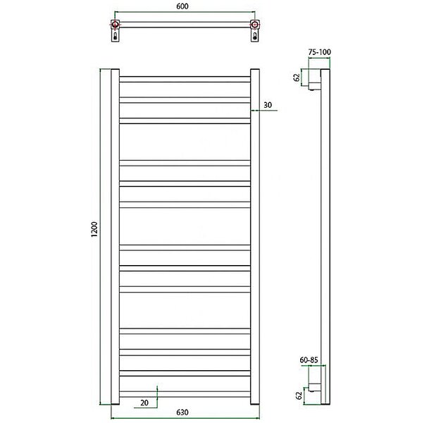 Полотенцесушитель ГРОТА ESTRO 63/120
