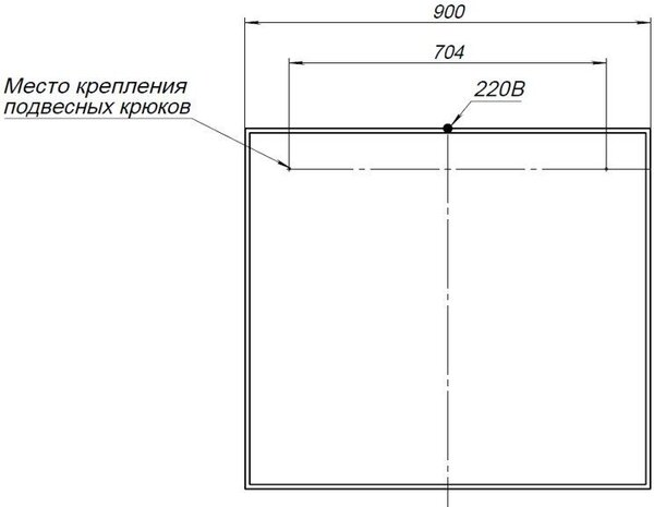 Зеркало Aquanet Nova Lite 90 белый LED