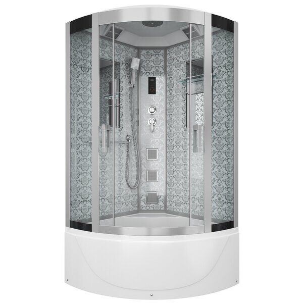 Душевая кабина Niagara NG-7790W (900x900х2150) высокий поддон стенки БЕЛЫЕ